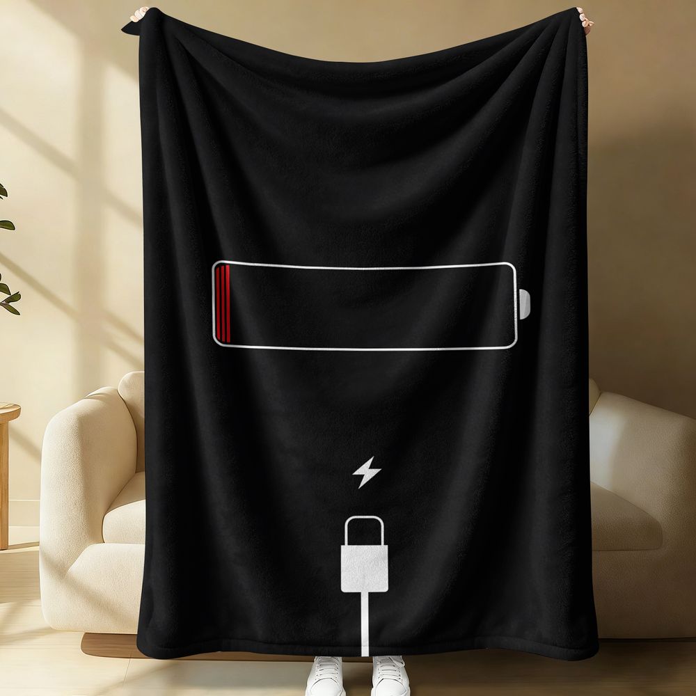 Office Tech Gifts - Minimalist Low Battery Charging Icon Print