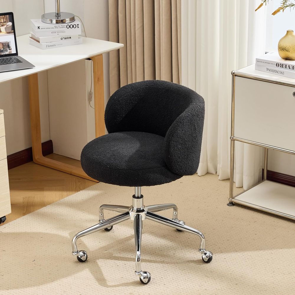 Office Tech Room - Compact Swivel Desk Chair with Wheels,