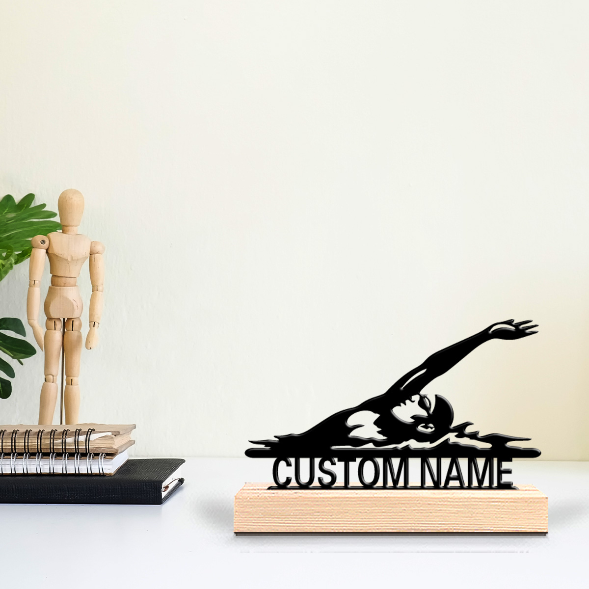 Office Technologies - 1pc Fun Personalized Custom Swim Metal