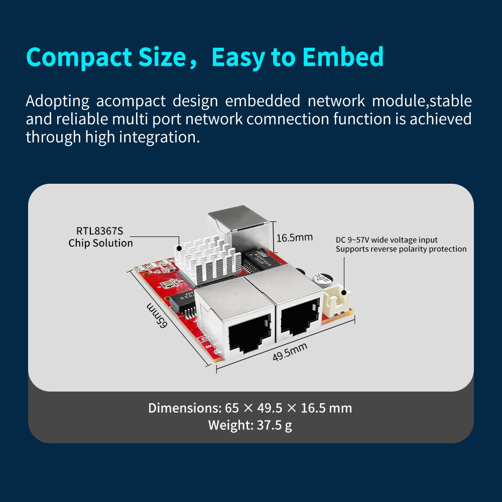 ONTi Mini 3/5 ports 10/100/100 - Ethernet Switch 8 Port recensie en prijs