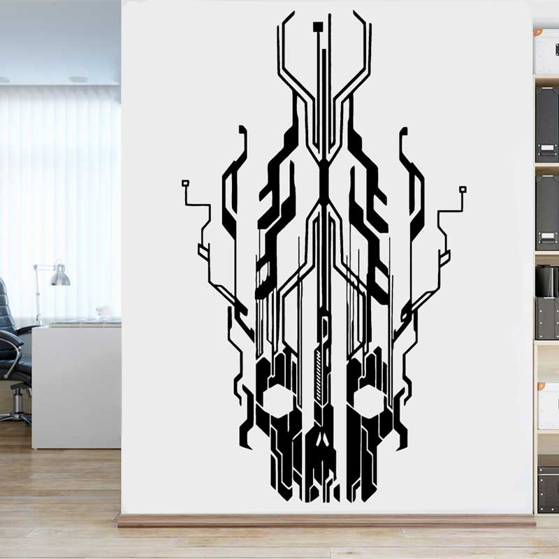 Chip Circuit Tech Skull Vinyl  - Office Tech Furniture recensie en prijs