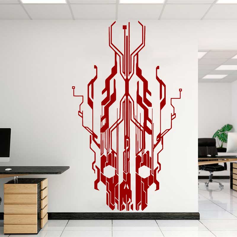Chip Circuit Tech Skull Vinyl  - Office Tech Furniture recensie en prijs