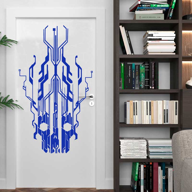 Chip Circuit Tech Skull Vinyl  - Office Tech Furniture recensie en prijs