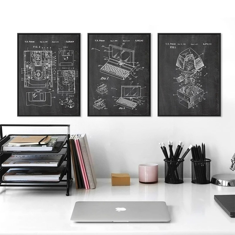6Pcs Vintage Computer Patent W - Office Tech Room recensie en prijs