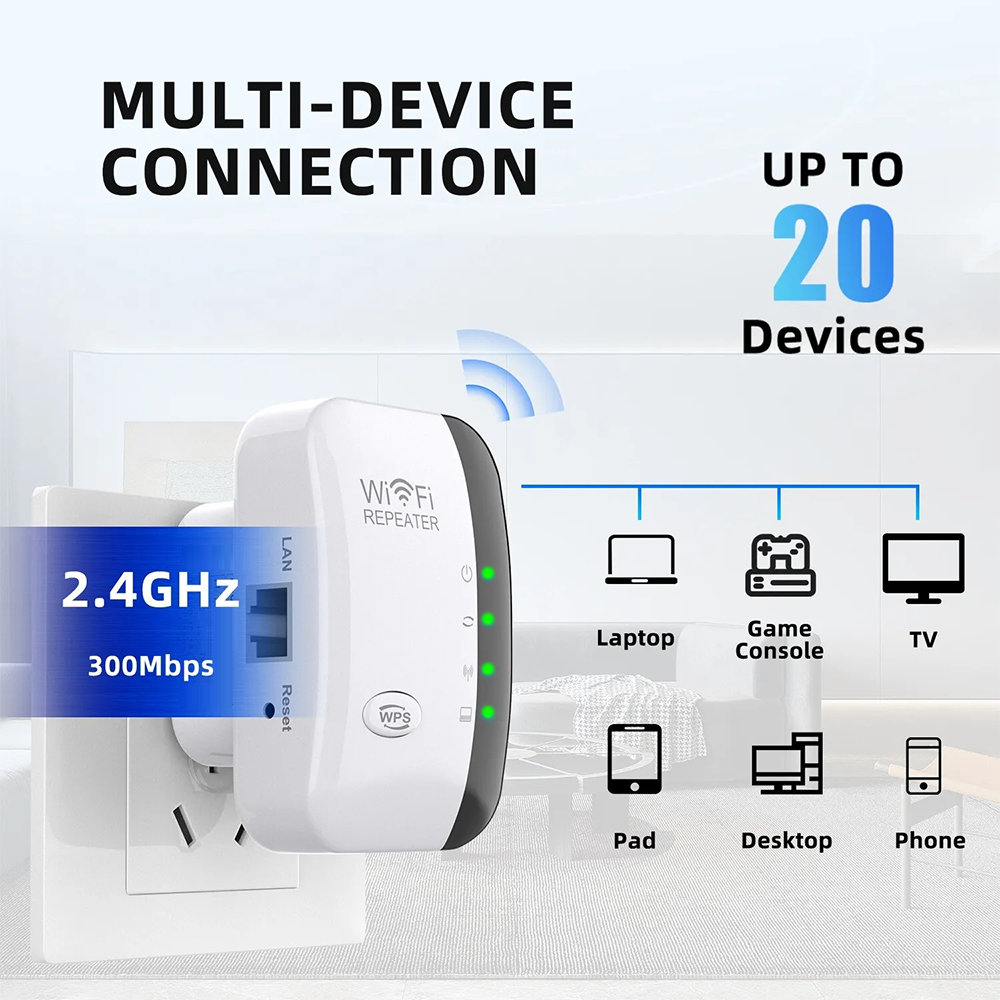 2.4G Wireless WiFi Booster 300 - Wifi Range Extender recensie en prijs