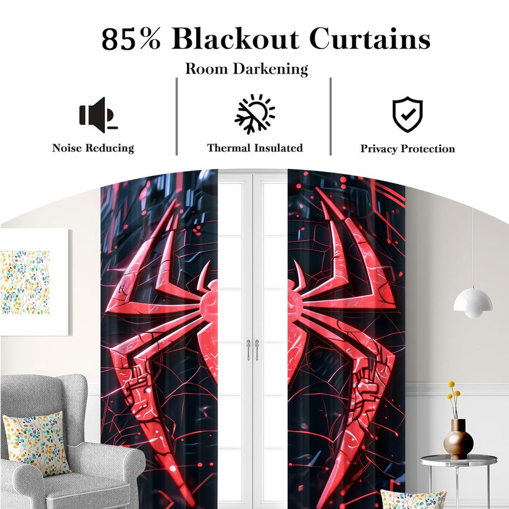 Spider Print Curtains Futurist - Office Tech Room recensie en prijs