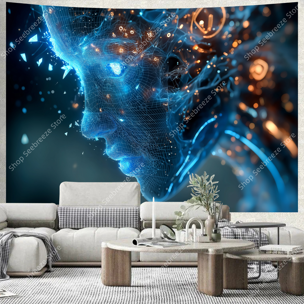 Cyberpunk Circuit Board Tapest - Office Tech Room recensie en prijs