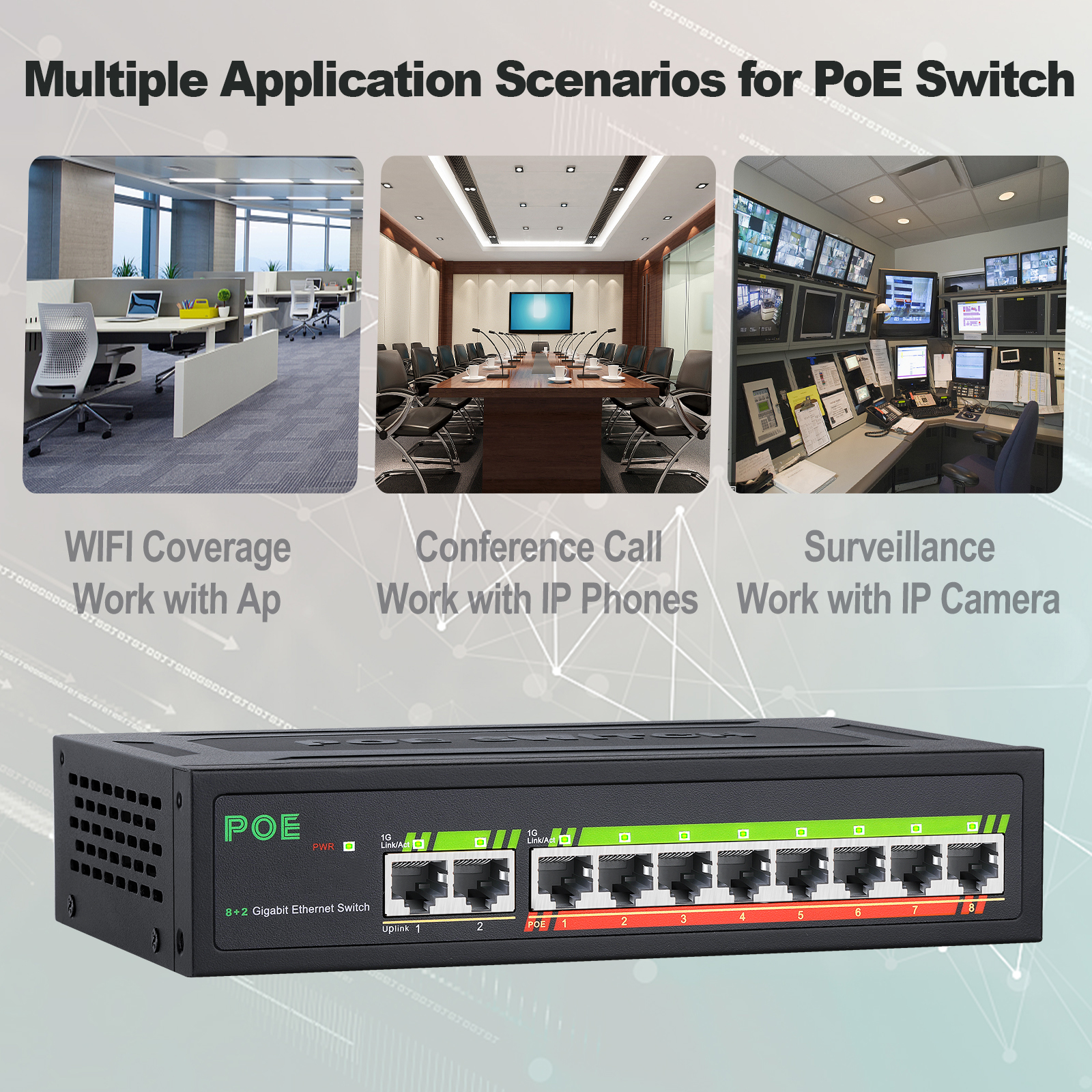 10 Ports Gigabit Switch1000Mbp - Ethernet Switch 8 Port recensie en prijs