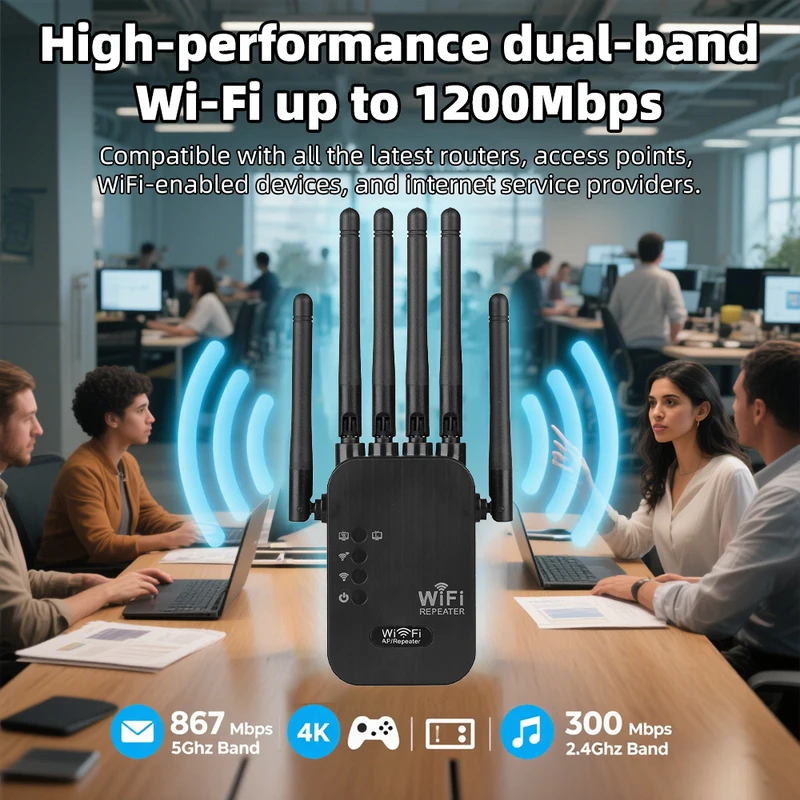 Wireless 5G WiFi Repeater 1200 - Wifi Range Extender recensie en prijs