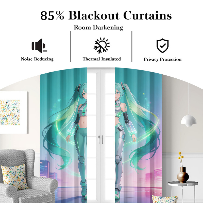 2Pcs Hatsune Miku Futuristic T - Office Tech Room recensie en prijs
