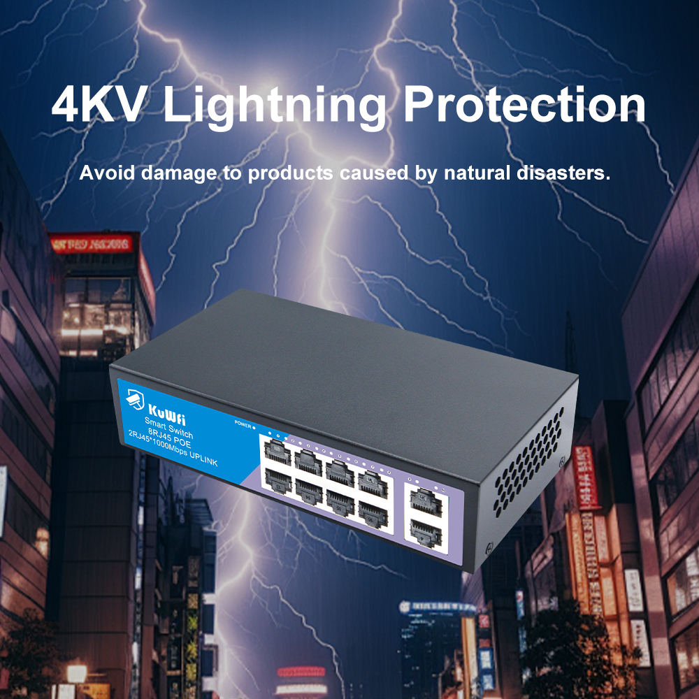 KuWFi POE Switch 4/8 Ports 100 - Ethernet Switch 8 Port recensie en prijs