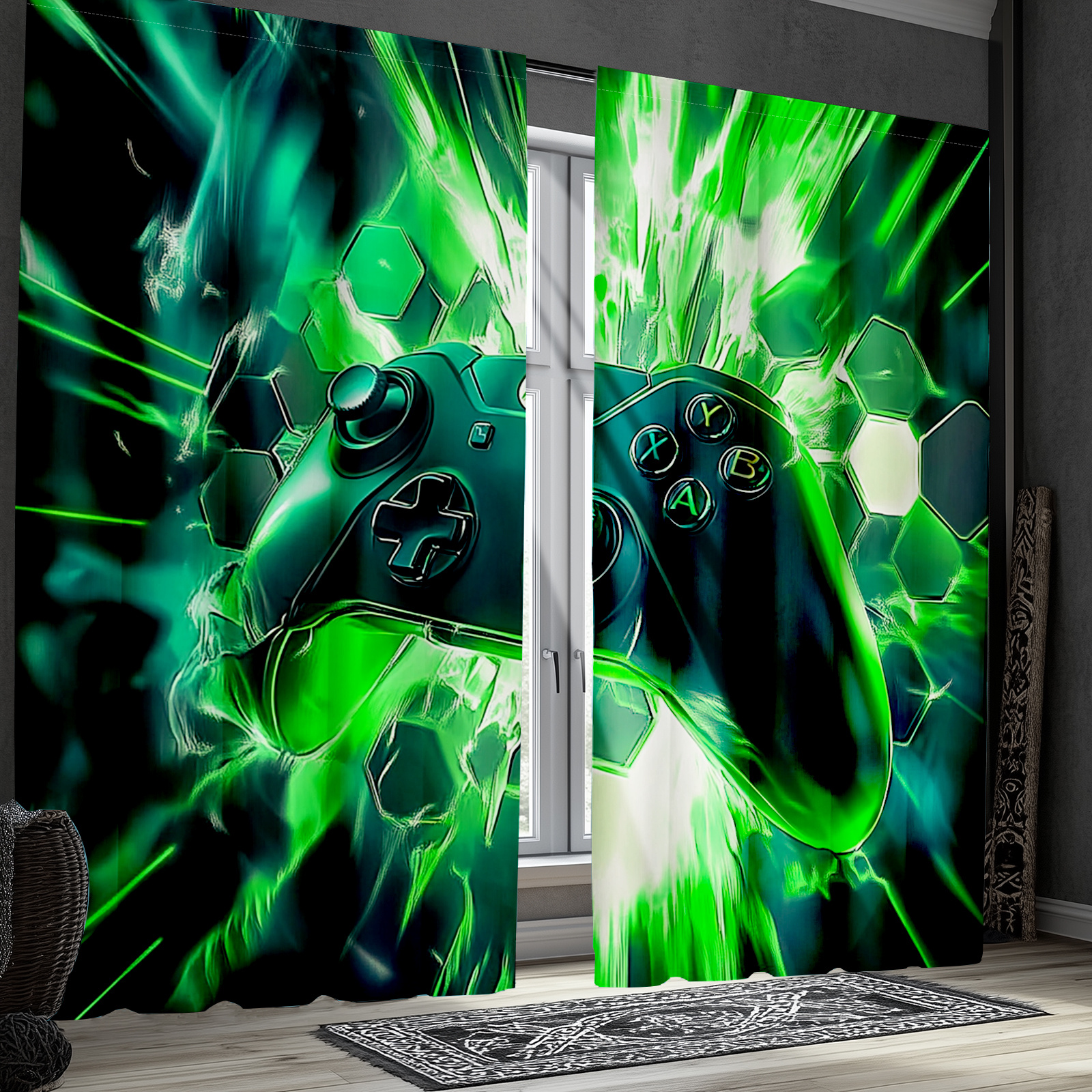 Gaming Controller Curtains Gre - Office Tech Room recensie en prijs