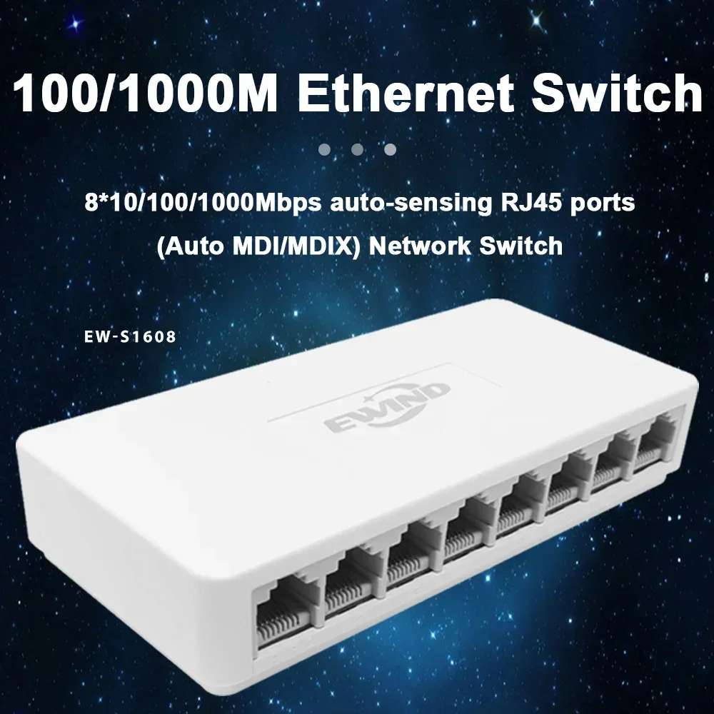 New 10/100/1000Mbps Ethernet S - Ethernet Switch 8 Port recensie en prijs