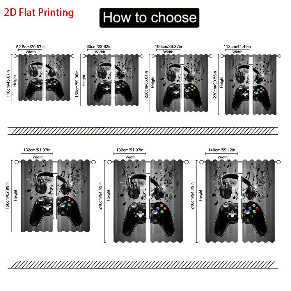 2pcs Game Controller Curtains  - Office Tech Room recensie en prijs